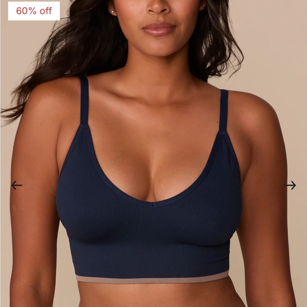 Harper Wilde Navy Ribbed Bralette - Picture 3 of 7